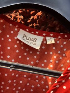 PlusS modest polka dotted midi dress
