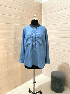 H&M Denim Shirt Tunic Top