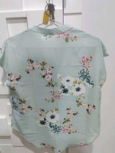 Green Floral Top