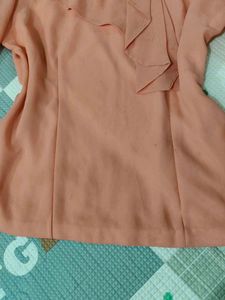Peach Ruffle Top
