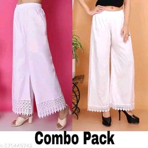 White Lace Palazzos