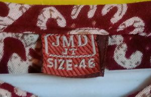 Maroon Floral Print Kurta