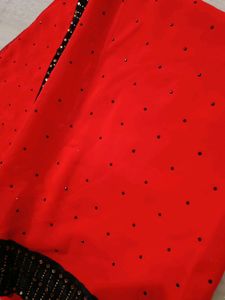 Beutiful Red Colour Attractive Saree