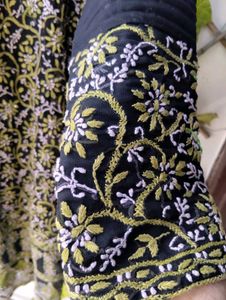 Chikankari Black Kurta and dupatta