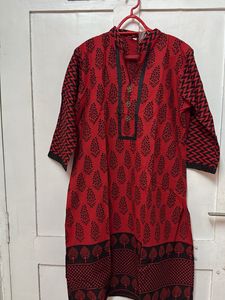 Rajasthani Printed Red Kurti