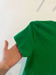 Green Square Neck Top H&amp;M