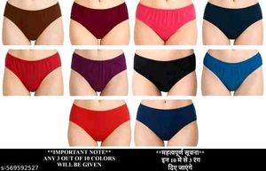 Women’s Cotton Mid Waist Panty (Pack of 3)