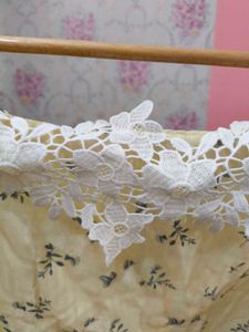 Yellow And White Off shoulder  Summer Top
