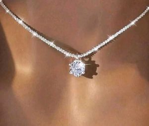 Sparkling Silver Pendant Necklace