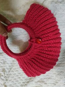 Red Knitted Handbag