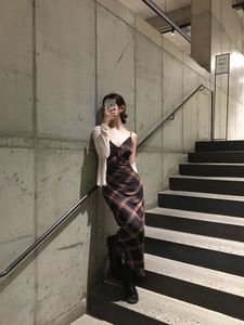 plaid checkered bodycon dress