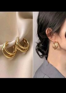 Triple Layer Half Hoop Earrings For Women
