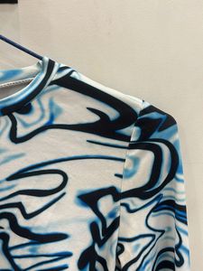 Abstract Print Long Sleeve Top