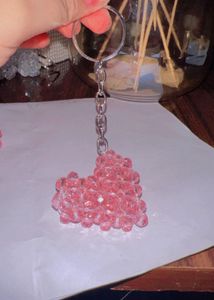 Heart Beaded Keychain