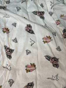 Cute White Shirt With Love Symbols
