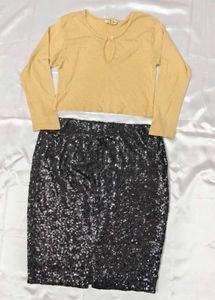Sparkly Skirt & Sweater Set
