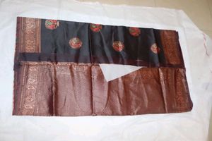 Elegant Black Banarasi Silk Saree