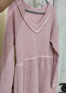 Mauve Waffle Knit Top