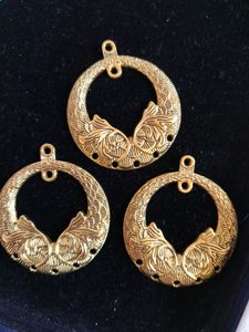 Gold Polish Big Size Pendants For Jewellery Making