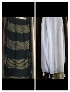 Black & White Scarves - Set of 2