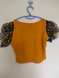 Chic Yellow Crop Top - M Size