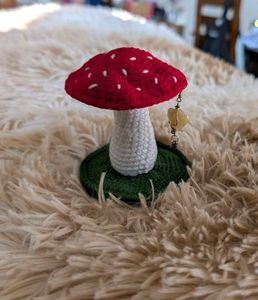 Crochet Mushroom Earing Stand