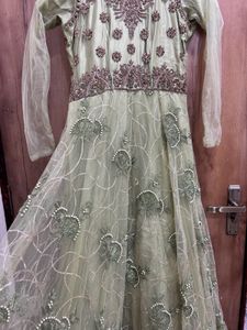 Elegant Green Embroidered Kurta Set