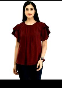 New Red Reyon Tshirt Tunic