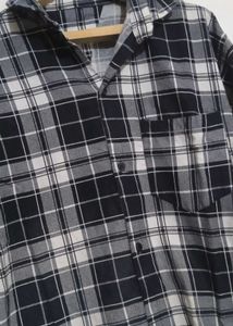 Plaid Flannel Black And White Check Shilrt🖤