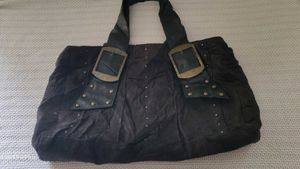 Vintage-Style Buckle Tote Bag
