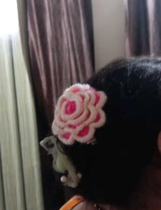 Crochet Flower Hair Clip