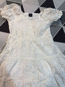 White Eyelet Mini Dress