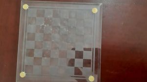 Glass Chess board set - show piece
