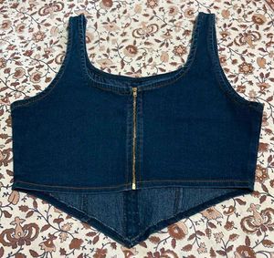 Denim Corset Top