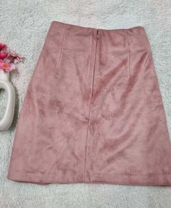 Light Pink Belted A-Line Skirt