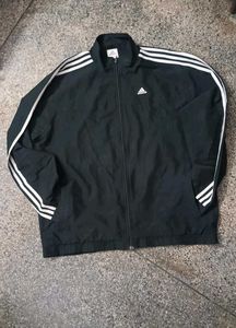 ADIDAS 3stripes mock collar track  jacket