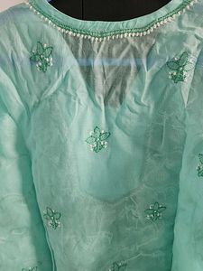 Beautiful Short Chikankari Kurti Unused