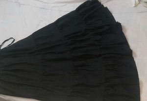 Pinteresty Black Long Tiered Skirt