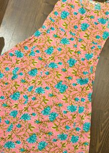 Full Length Printed Sleeveles Dress For Women