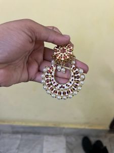 Combo Of Earring And Haath Phool
