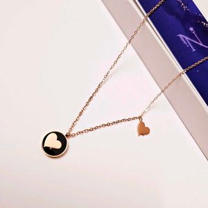 Unique Heart Pendant Necklace Rose Gold