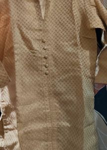 Elegant Beige golden Kurta