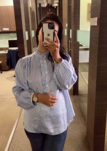Striped Ruffle Blouse