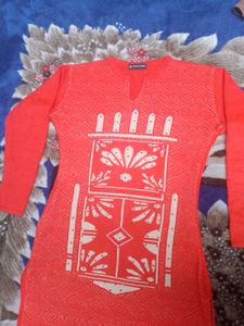 Red Winter Garam kurti