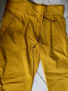 Yellow Casual Pants
