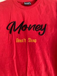 Red &#39;Money&#39; Graphic Tee