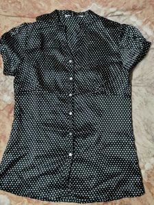 Polka Dots Satin Shirt