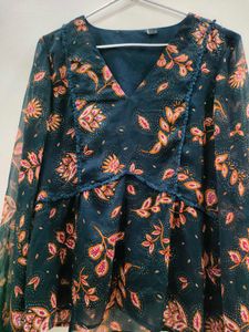 Printed Chiffon Top
