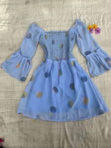 Blue Polka Dot Dress