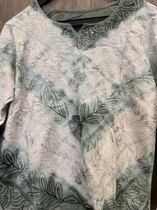 Green Embroidered Top